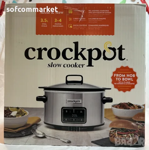 Мултикукър за бавно готвене Crockpot Sizzle and Stew 3.5L, снимка 7 - Мултикукъри - 55717881