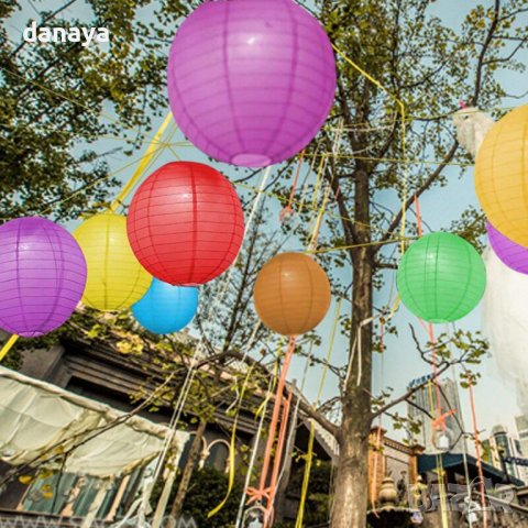 2952 Декоративна топка тип хартиен фенер за украса, 29см, снимка 3 - Декорация за дома - 38030383