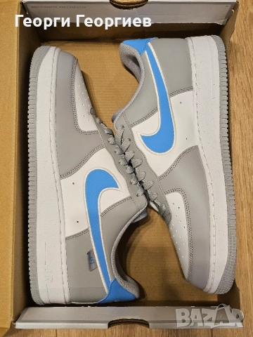 Nike Air Force 1 University Blue 44 номер, снимка 4 - Маратонки - 52567491