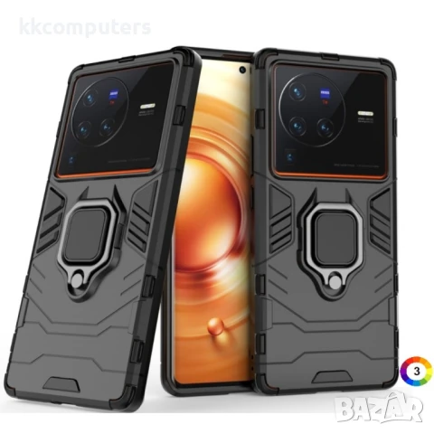 vivo X80 Pro 5G Удароустойчив Ring Holder Калъф и Протектор, снимка 5 - Калъфи, кейсове - 50741603