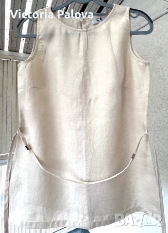 Елегантна ленена блуза/топ без ръкави L’EQUIPE PLUS Италия, снимка 8 - Корсети, бюстиета, топове - 53978957