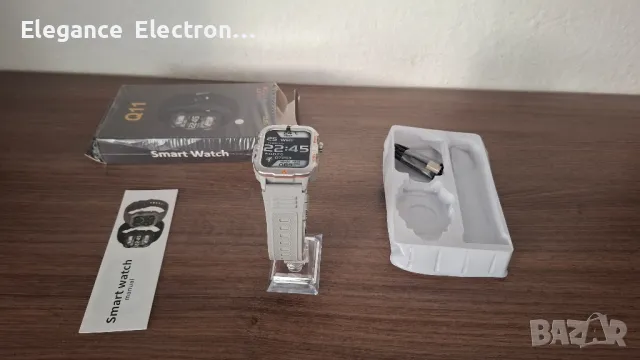 Смарт часовник Laxasfit Q11. Сив, снимка 5 - Смарт гривни - 48400544