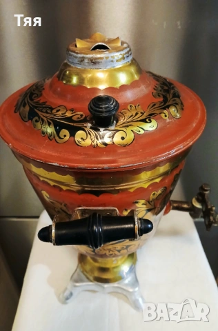 Руски самовар Хохлома , снимка 4 - Антикварни и старинни предмети - 53306277