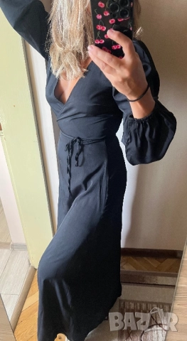 Дълга черна рокля, снимка 8 - Рокли - 51625592