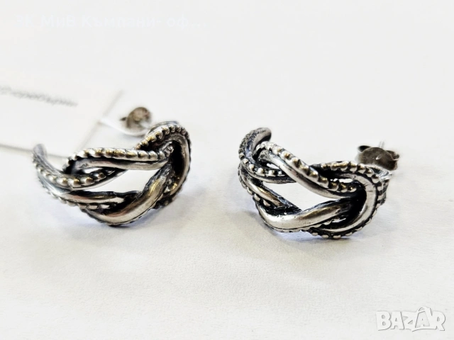 Сребърни обеци 6.58гр 05068-24/2, снимка 2 - Обеци - 53272226