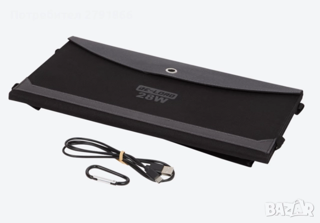 Сгъваемо соларно зарядно устройство 28W 4600mAh USB-A USB-C соларен панел за презареждане, снимка 3 - Къмпинг осветление - 51463128