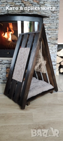 Дървено иглу за куче и коте Легло за котки и кучета, снимка 5 - Други стоки за животни - 39524813