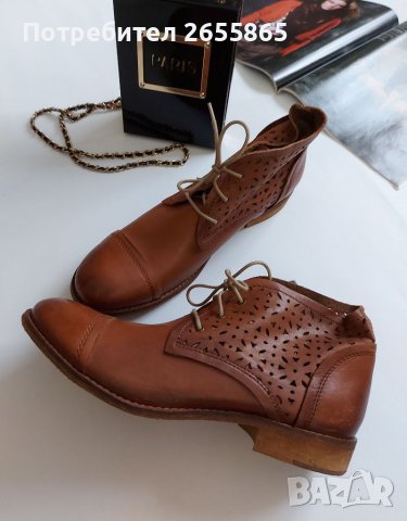 Дамски кожени боти р.41, снимка 2 - Дамски боти - 37969575