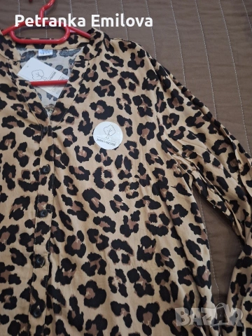 Дамска риза с тигров принт нова за 15лв , снимка 4 - Ризи - 53126579