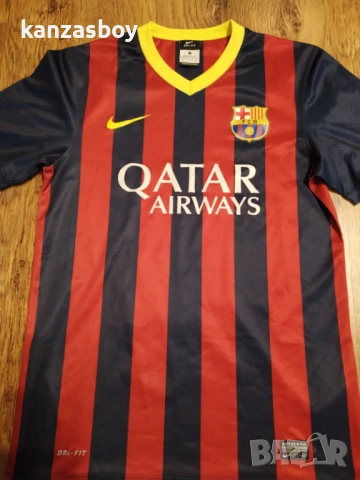 Nike Barcelona Mens SS Home Shirt - страхотна футболна тениска КАТО НОВА S, снимка 3 - Тениски - 53055893