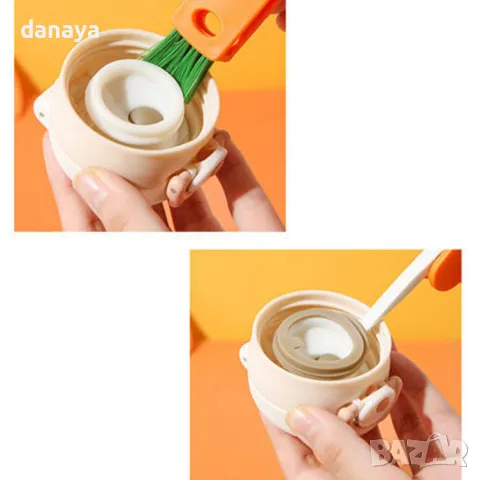 5737 3 в 1 Мини четка за почистване на тесни места в бутилки, снимка 7 - Мопове, кофи, четки и метли - 49138625