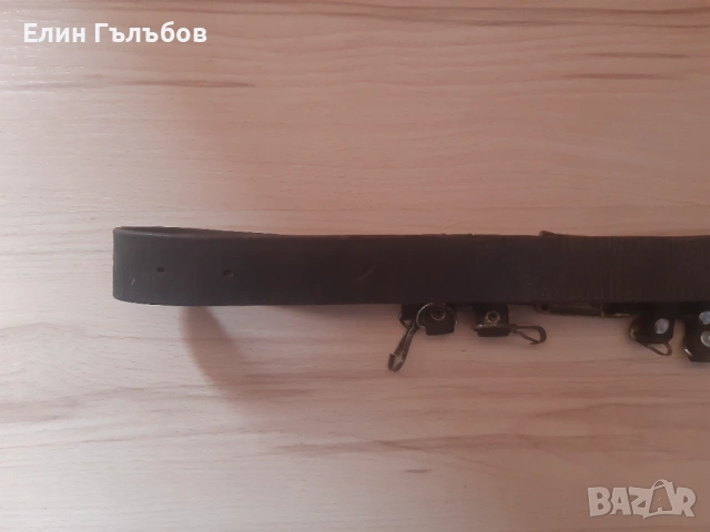 Армейски (сержентски) колан с месингова тока от ест. кожа, снимка 6 - Антикварни и старинни предмети - 54214550