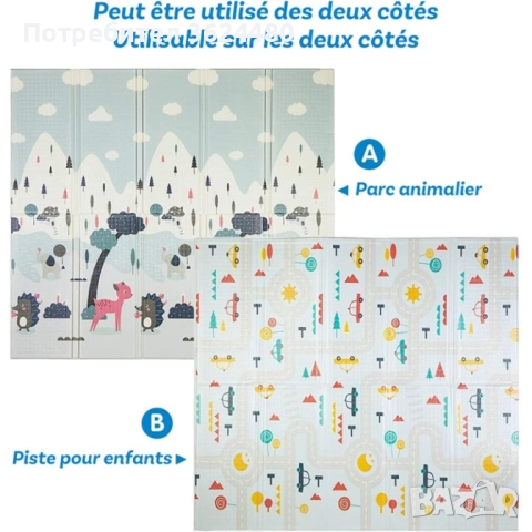 Водоустойчива подложка за игра - сгъваемо шарено килимче , снимка 14 - Други - 52773814