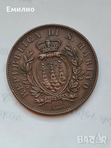 Сан Марино 10 Сентесими 1893 , снимка 2 - Нумизматика и бонистика - 31828617