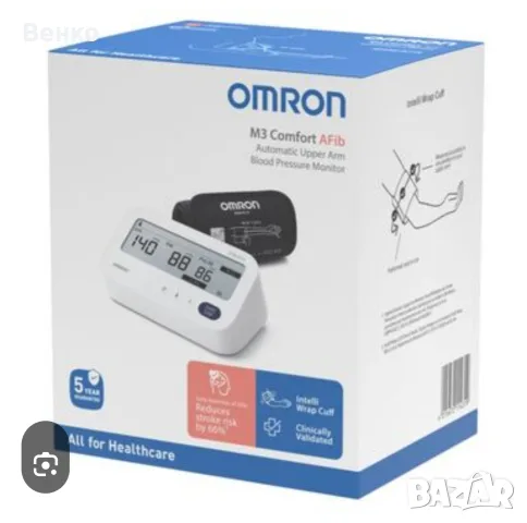 Апарат за кръвно налягане,Omron M3 Comfort Afib,Чисто нов, неразпечатан 