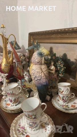 Karl Ens Germany - “ Parrot”  гениална и грандиозна птица от 33 см, великолепие и класа  , снимка 2 - Антикварни и старинни предмети - 52833201