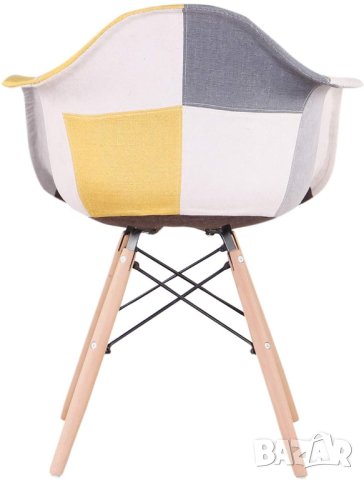 Висококачествени трапезни столове тип кресло пачуърк LQ-BBPY-HUANG, снимка 4 - Столове - 42106309