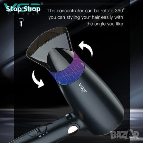 Професионален сгъваем сешоар VGR V-439., снимка 2 - Сешоари - 40439137