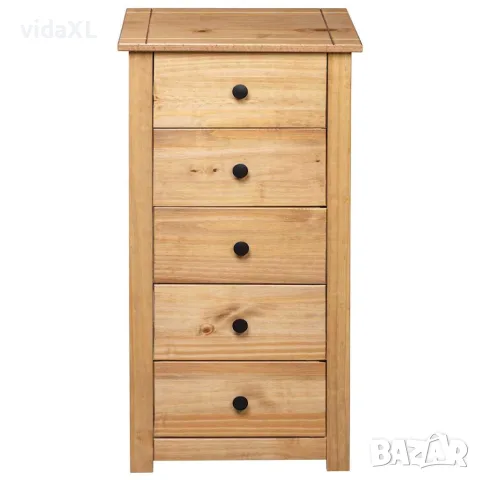 vidaXL Сайдборд, 46x40x89 см, бор масив, стил Панама, снимка 5 - Бюфети - 56146538