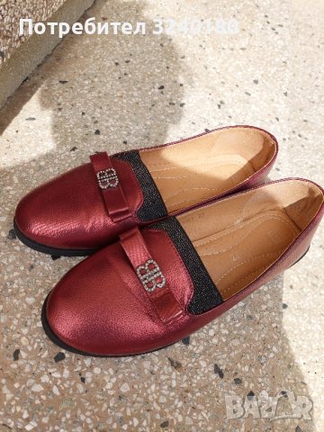 Удобни обувки в бордо цвят , снимка 2 - Дамски ежедневни обувки - 42245553