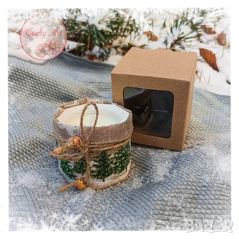 Ароматни коледни свещи в керамична кашпа , снимка 10 - Декорация за дома - 51980070