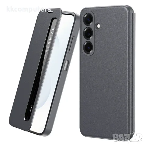 За Samsung Galaxy A27 5G Smart View Кожен Калъф с Прозорец, NFC Активиране и Скрийн Протектор – 4 цв