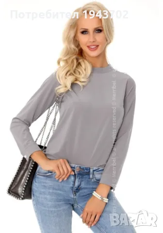 Дамска блуза с дълъг ръкав Pernille, снимка 3 - Блузи с дълъг ръкав и пуловери - 48045430
