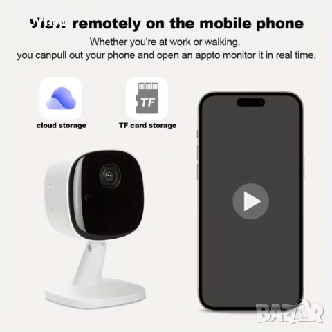 FULL HD, Wi-Fi камера за дома, офиса, 5 MPx, снимка 6 - IP камери - 51995102