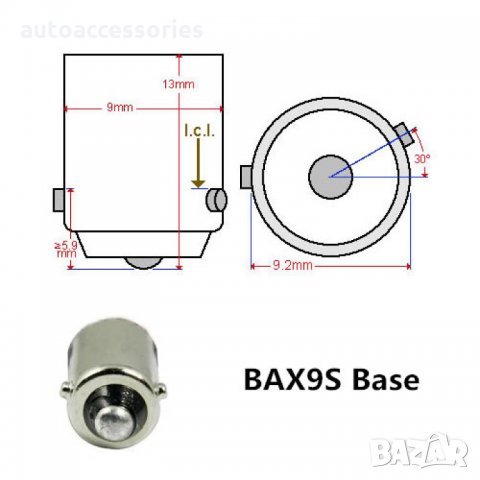 Комплект лед крушки H6W BAX9s 8 SMD 3030, Canbus, 350 лумена, 4W, 2бр.Ангелски очи BMW, снимка 3 - Аксесоари и консумативи - 31661837