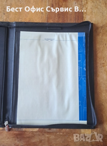 папка за документи с цип луксозна кожена черна Марксман Marksman А4, снимка 5 - Ученически пособия, канцеларски материали - 52542377