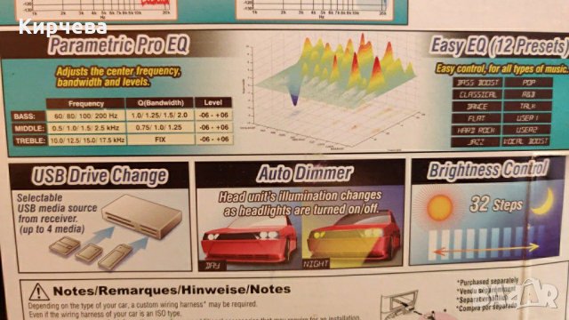 JVC плеър 4 Х 50 W. USB/AUX/CD, CD-R, CD-RW,MP3,WMA Low Pass Filter, снимка 10 - Аксесоари и консумативи - 30100716