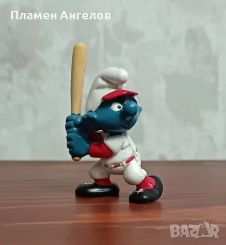 Винтидж, бейзболна фигурка Смърф PEYO 81.