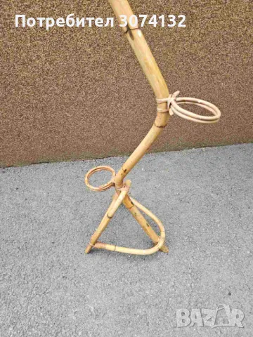 Стойка за цветя от естествен бамбук, снимка 2 - Други - 47367279