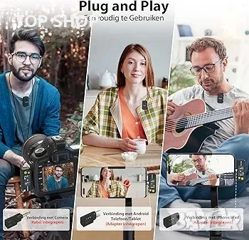 FULAIM X5M безжичен петличен микрофон, снимка 5 - Микрофони - 48795001