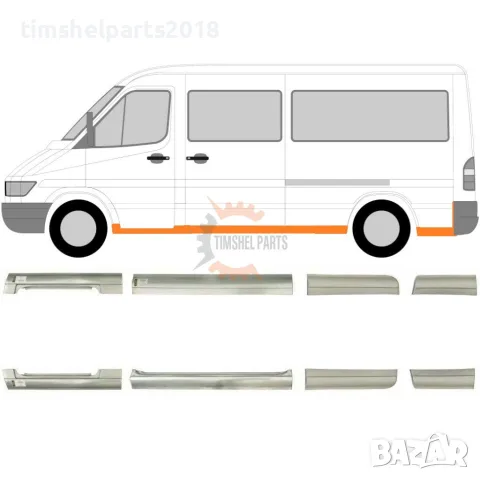 Комплект 8 части Прагове Панели "Средна База" за Mercedes Sprinter , VW LT 1995 - 2006