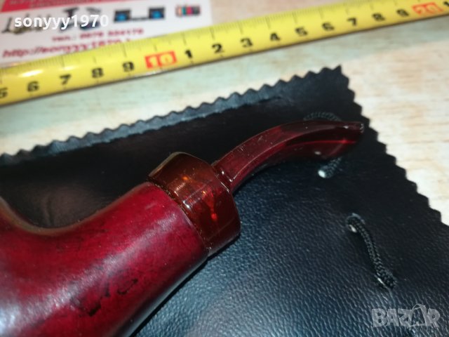 луксозна лула с кожен калъф 1302211808, снимка 6 - Лули - 31802643