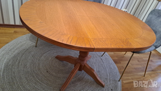 Маса за трапезария масив разтегателна, снимка 4 - Маси - 43896362