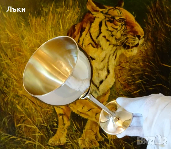 Бронзов бокал за вино 300 мл.,21 см. , снимка 9 - Антикварни и старинни предмети - 51290230