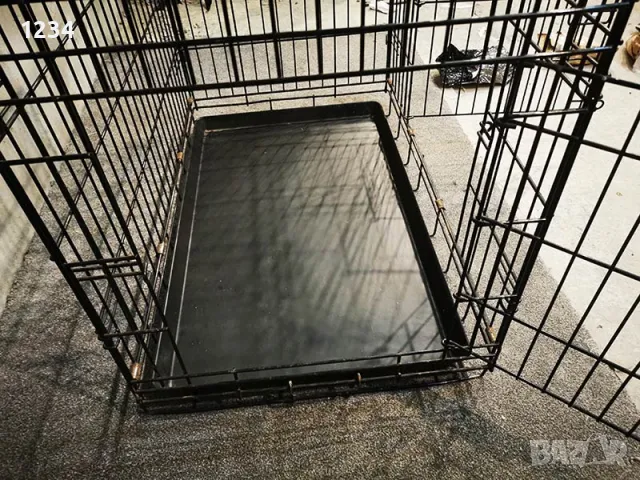 метална сгъваема клетка за куче 78x49x57см за транспорт и стационар, снимка 6 - За кучета - 48829282