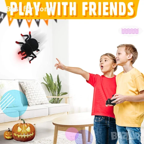 Baztoy Дистанционно управляем паяк с функция за катерене по стена, снимка 4 - Електрически играчки - 50605307