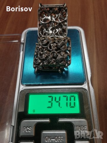  Сребърна гривна , снимка 8 - Антикварни и старинни предмети - 30634643