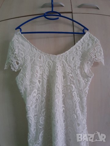 Бяла рокля Only , снимка 4 - Рокли - 44444374