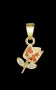 Колие лале с кристали,колекция"Flowers"Gold/ново, снимка 1 - Колиета, медальони, синджири - 42287735