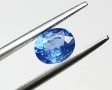  Красив ярък цейлонски сапфир с метличинено син цвят 1,28 карата! Сертификат!, снимка 7