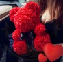 Плюшено мече с LED рози - подарък за мама, момиче, баба - комплект вечни рози 25 см., снимка 5