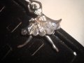 ТЕЖКА РАЗДВИЖЕНА АРТ ВИСУЛКА БАЛЕРИНА ПОСРЕБРЕНА с ЦИРКОНИ 18569, снимка 4
