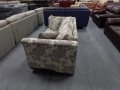 Кремав диван от плат на цветя тройка, снимка 2