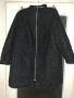 Дамско палто черно 56 размер., снимка 1 - Якета - 44630570