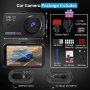 Нова Dash Cam 2,5K предна и задна Камера за автомобил кола Видеорегистратор, снимка 3