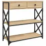 vidaXL Конзолна маса, дъб сонома, 75x28x75 см, инженерно дърво, снимка 1